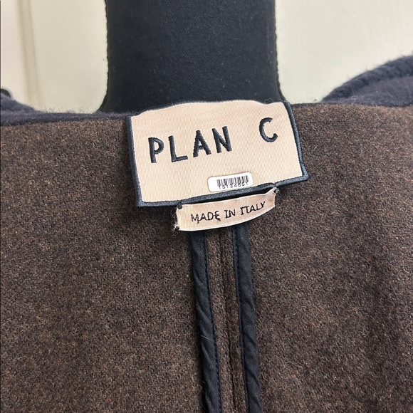 PLAN C Brown Wool and Cashmere Cape, Size 40, Medium, Made in Italy. EUC - Picture 10 of 11